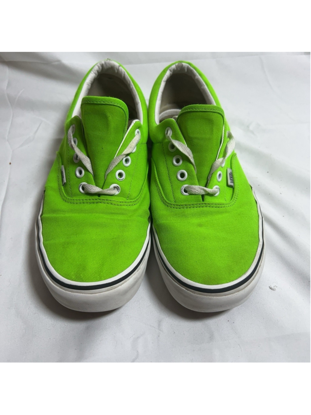 Vans Off The Wall Shoes Mens Size 10.5 Green Canvas Low Top Lace Up Sneakers